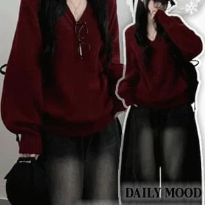 도톰프리나그랑브이넥긴팔니트(12color)